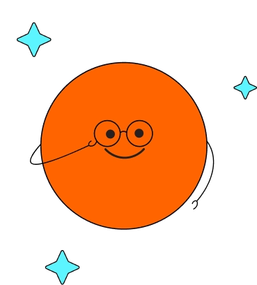 eye glasses smiling face circle orange